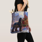 Cocker Spaniel Kerstmis Feestelijk Seizoen Draagtas (Dichtbij)