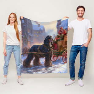 Cocker Spaniel Kerstmis Feestelijk Seizoen Fleece Deken