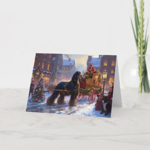 Cocker Spaniel Kerstmis Feestelijk Seizoen Kaart