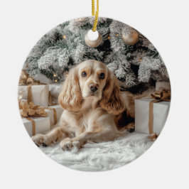 Cocker Spaniel Kerstmis Keramisch Ornament