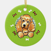 Cocker Spaniel Kerstmis Keramisch Ornament (Voorkant)