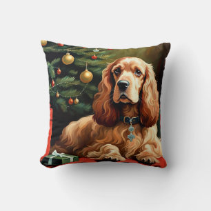 Cocker Spaniel Kerstmis Kussen