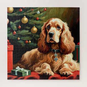 Cocker Spaniel Kerstmis Legpuzzel