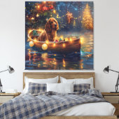 Cocker Spaniel Kerstvakantie Canvas Afdruk (Insitu (Slaapkamer))