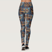 Cocker Spaniel Kerstvakantie Leggings (Achterkant)