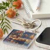 Cocker Spaniel Kerstvakantie Sleutelhanger (Voorkant Rechts)