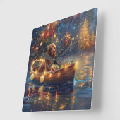 Cocker Spaniel Kerstvakantie Vierkante Klok (Hoek)