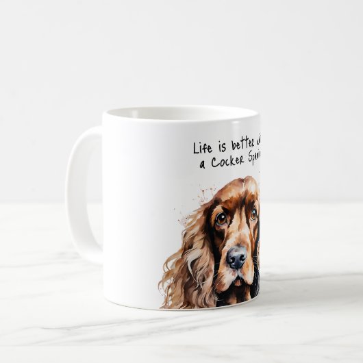 Cocker Spaniel Koffiemok (Voorkant links)