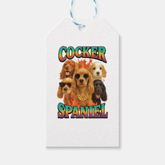 Cocker Spaniel Kopie Cadeaulabel (Voorkant)