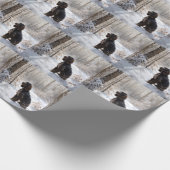 Cocker Spaniel Laat het sneeuwen Kerstmis Cadeaupapier (Hoek)