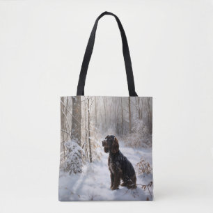Cocker Spaniel Laat het Sneeuwen Kerstmis Draagtas