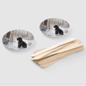 Cocker Spaniel Laat het sneeuwen Kerstmis Handwaaier (Niet-gemonteerd)