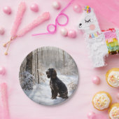 Cocker Spaniel Laat het sneeuwen Kerstmis Papieren Bordje (Feest)