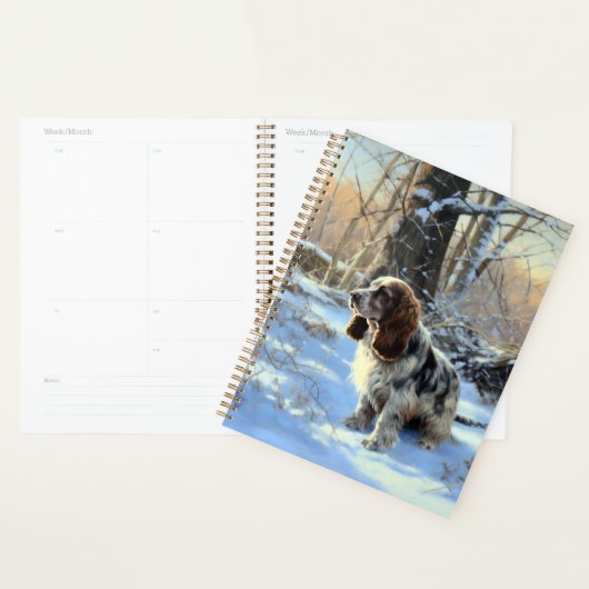 Cocker Spaniel Laat het sneeuwen Kerstmis Planner (Display)