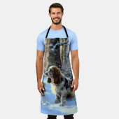 Cocker Spaniel Laat het sneeuwen Kerstmis Schort (Gedragen)