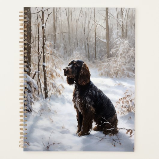 Cocker Spaniel Laisser Neige Noël (Devant)