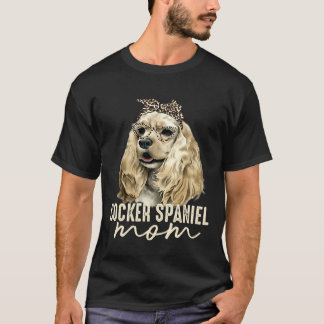 Cocker Spaniel Leopard Print Bandana Dog T-shirt