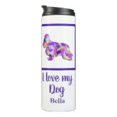 Cocker Spaniel Leuke Hond Silhouet PurplePY&B Thermosbeker (Geroteerd rechts)