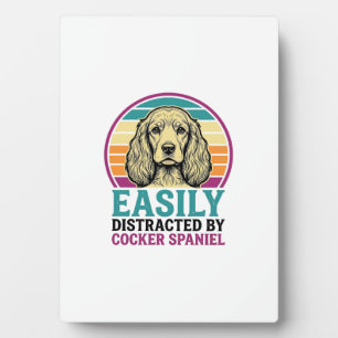 Cocker Spaniel Licht Afleidbaar Vintage Hond Shirt Fotoplaat
