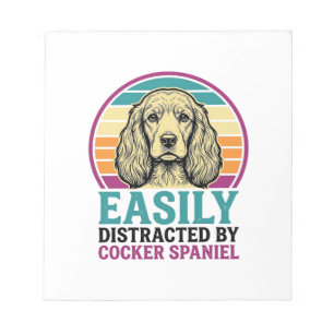 Cocker Spaniel Licht Afleidbaar Vintage Hond Shirt Notitieblok