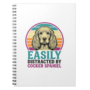 Cocker Spaniel Licht Afleidbaar Vintage Hond Shirt Notitieboek