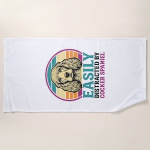 Cocker Spaniel Licht Afleidbaar Vintage Hond Shirt Strandlaken
