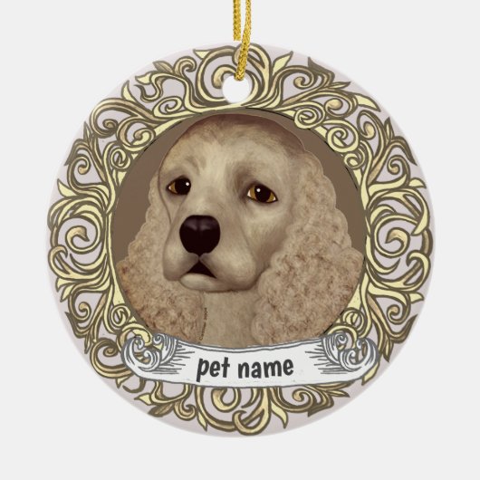 Cocker Spaniel Liefdevolle Herinnering ornament (Voorkant)