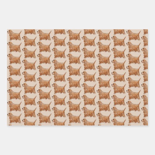 Cocker Spaniel liefhebbers Inpakpapier Vel (Voorkant 3)