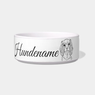Cocker Spaniel Line Art personalized bowl Voerbakje