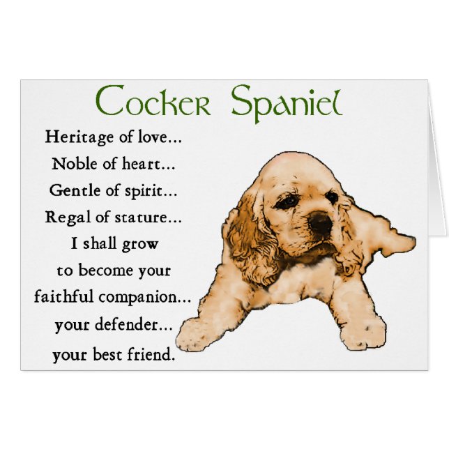 Cocker Spaniel Lovers Gifts (Voorkant Horizontaal)