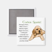 Cocker Spaniel Lovers Gifts Magneet (Voorkant / Achterkant)