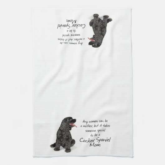 Cocker Spaniel Ma Tea Towel Theedoek (Verticaal)