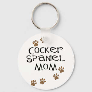 Cocker Spaniel Mam voor Dog Moms Sleutelhanger