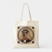 Cocker Spaniel met bril Tote Tas (Achterkant)