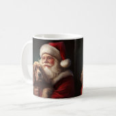 Cocker Spaniel met Kerstman Festive Kerstmis Koffiemok (Voorkant links)