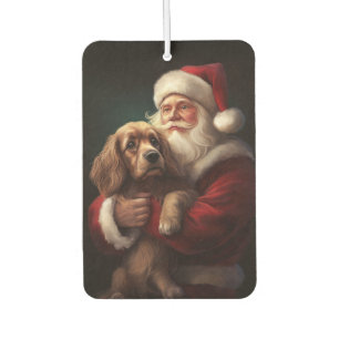 Cocker Spaniel met Kerstman Festive Kerstmis Luchtverfrisser