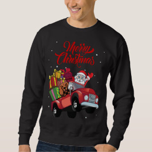 Cocker Spaniel met kerstman in Red Truck Dog Trui
