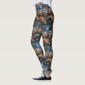 Cocker Spaniel met kerstverlichting Vakantie Leggings (Links)