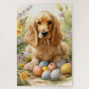 Cocker Spaniel met Paaseieren Vakantie Legpuzzel