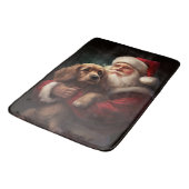 Cocker Spaniel Met Sinterklaas Feestelijke Kerstmi Badmat (Gekanteld)