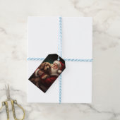 Cocker Spaniel Met Sinterklaas Feestelijke Kerstmi Cadeaulabel (Met Touw)