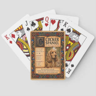 Cocker Spaniel, Middeleeuwse Bestiarium Kunst Pokerkaarten