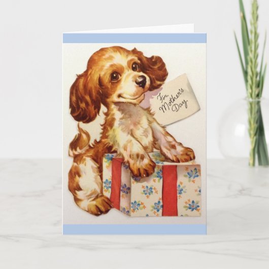 Cocker Spaniel Moederdag Kaart (Voorkant)
