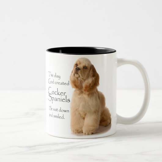 Cocker Spaniel-Mok Tweekleurige Koffiemok (Rechts)