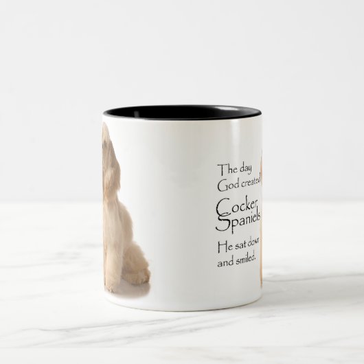 Cocker Spaniel-Mok Tweekleurige Koffiemok (Center)