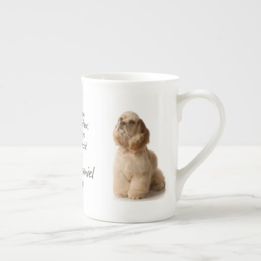 Cocker Spaniel Mom Bone China Mug (Droite)