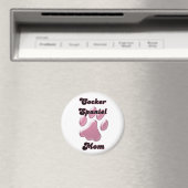 Cocker Spaniel Mom Pawprint rose - Magnet (In Situ (Lave-vaisselle))