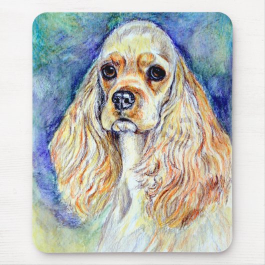 Cocker Spaniel Mouspad Muismat (Voorkant)