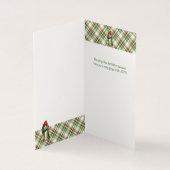 Cocker Spaniel Noël Green Holiday Plaid (Inside)