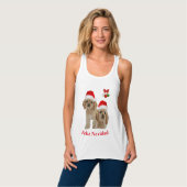 Cocker spaniel Noël T-shirt Débardeur (Devant entier)